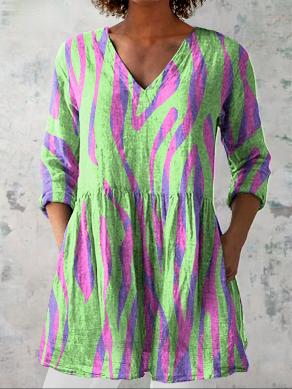 Blusa Oceana | Larga con cuello en V