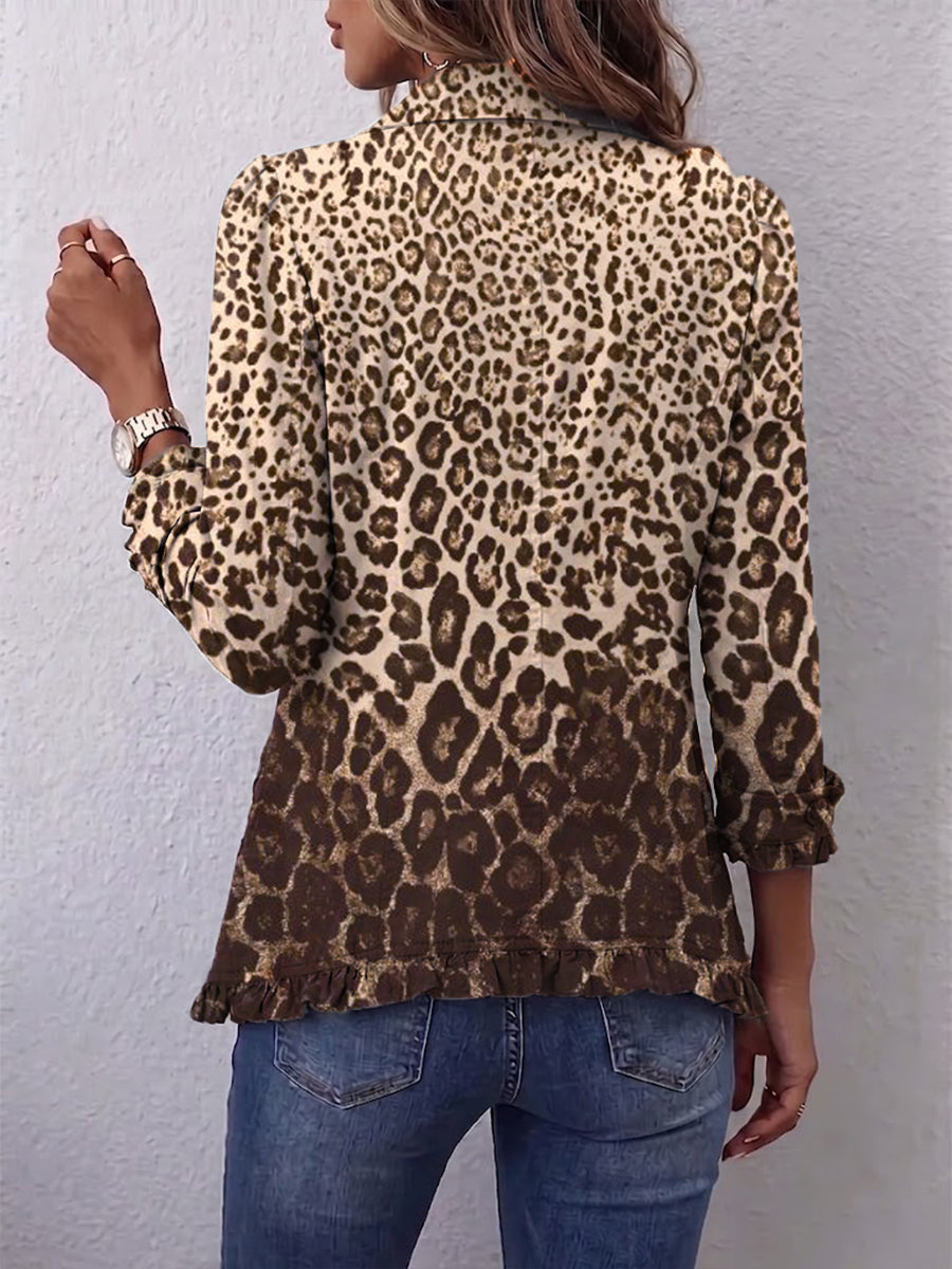 Navara | Chaqueta leopardo cruzada