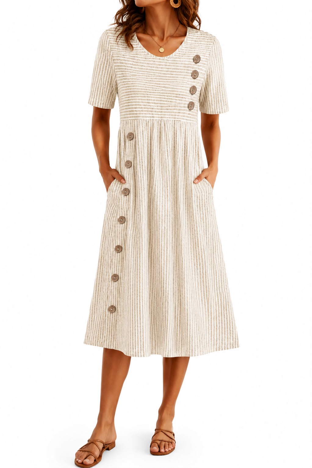 Vestido Marina  |  Midi a rayas