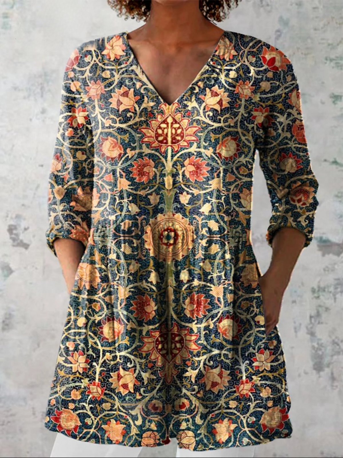 Blusa Celina | Larga con cuello en V