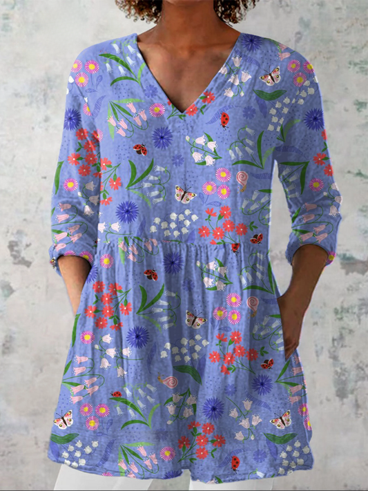 Blusa Alina | Larga con cuello en V