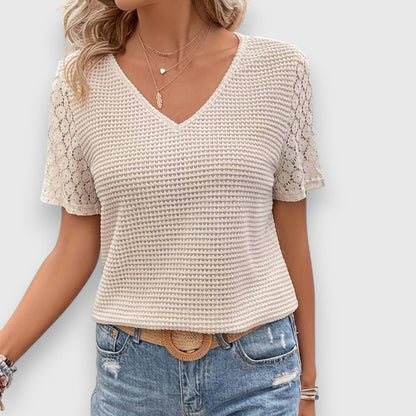 Riviera | Blusa ligera de manga corta