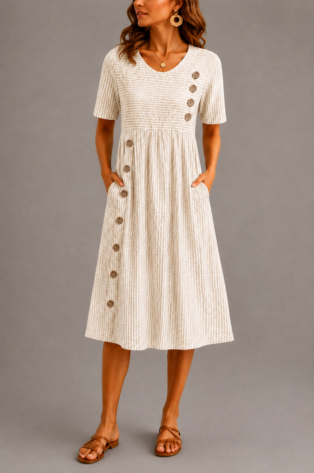 Vestido Marina  |  Midi a rayas