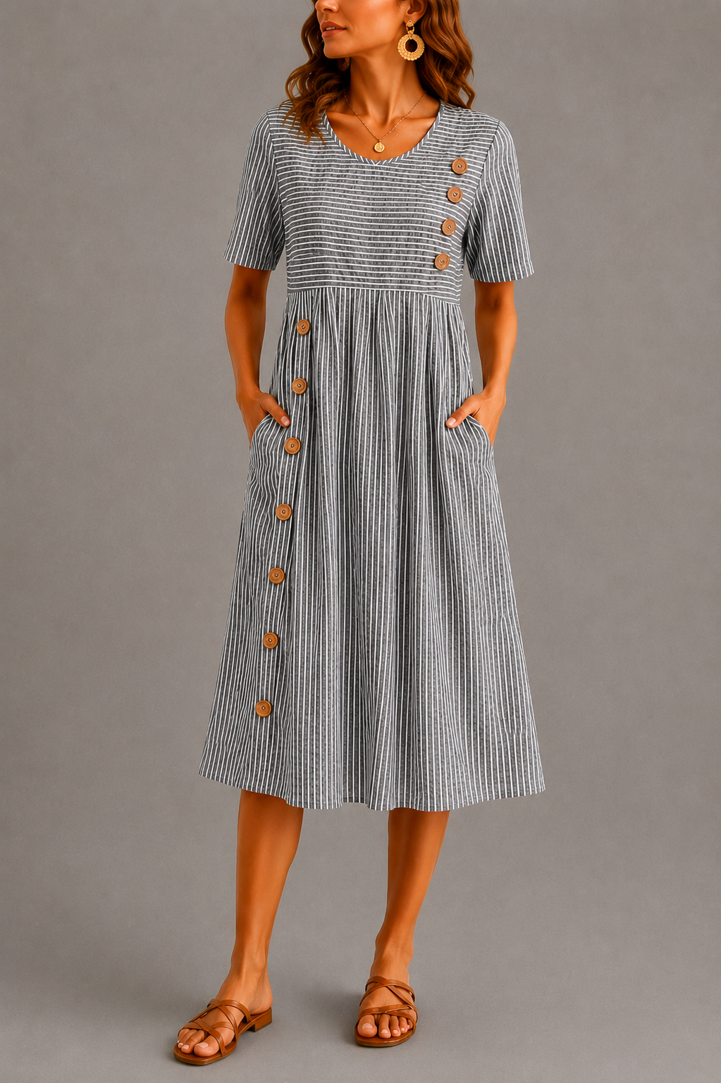 Vestido Marina  |  Midi a rayas