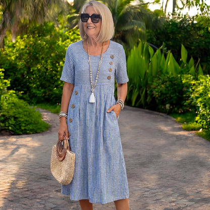 Vestido Marina  |  Midi a rayas