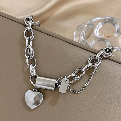 Pulsera Gruesa | Corazón En Oro