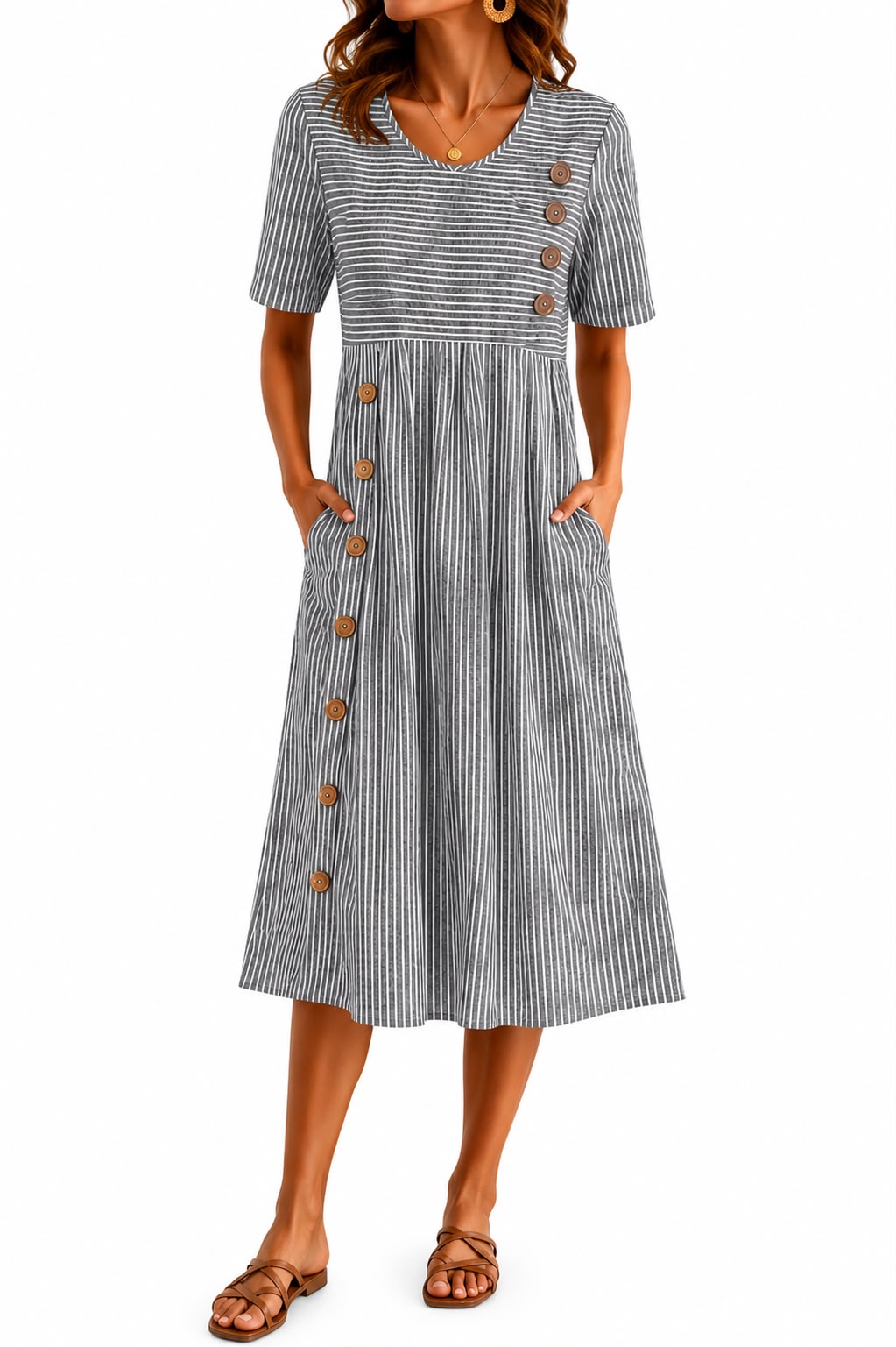 Vestido Marina  |  Midi a rayas