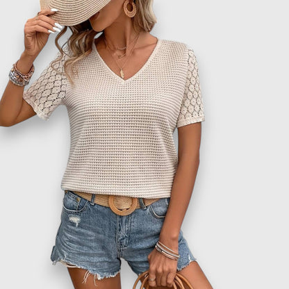 Riviera | Blusa ligera de manga corta
