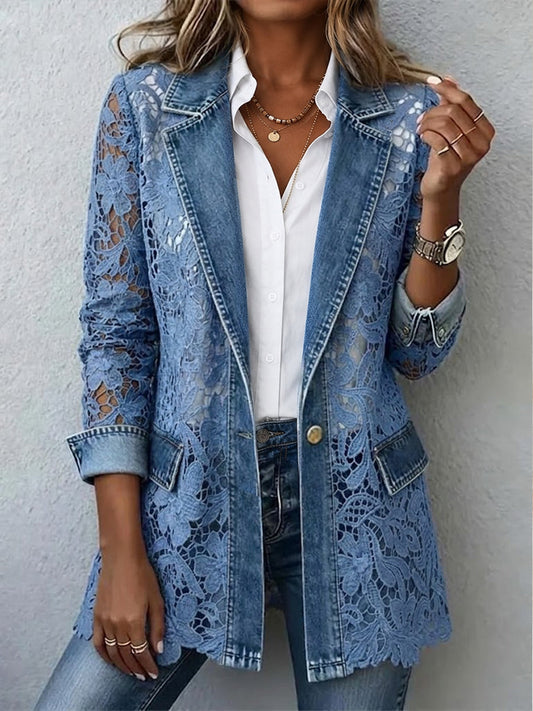 Lacinda | Blazer con paneles calados